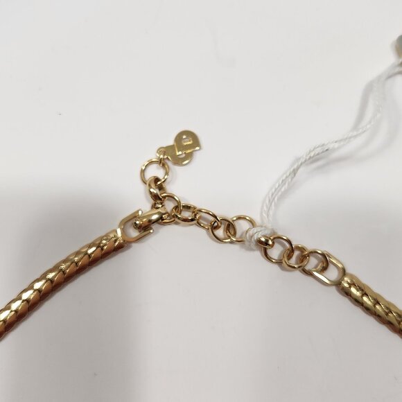 NWT Rare Vintage Christian Dior Gold Tone Faux Pearl/Rhinestone Choker 17" - Picture 4 of 8